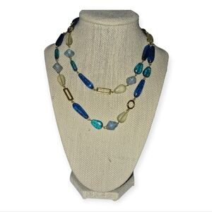 Liz Claiborne  Vintage Long, Multi Color Beaded Necklace.